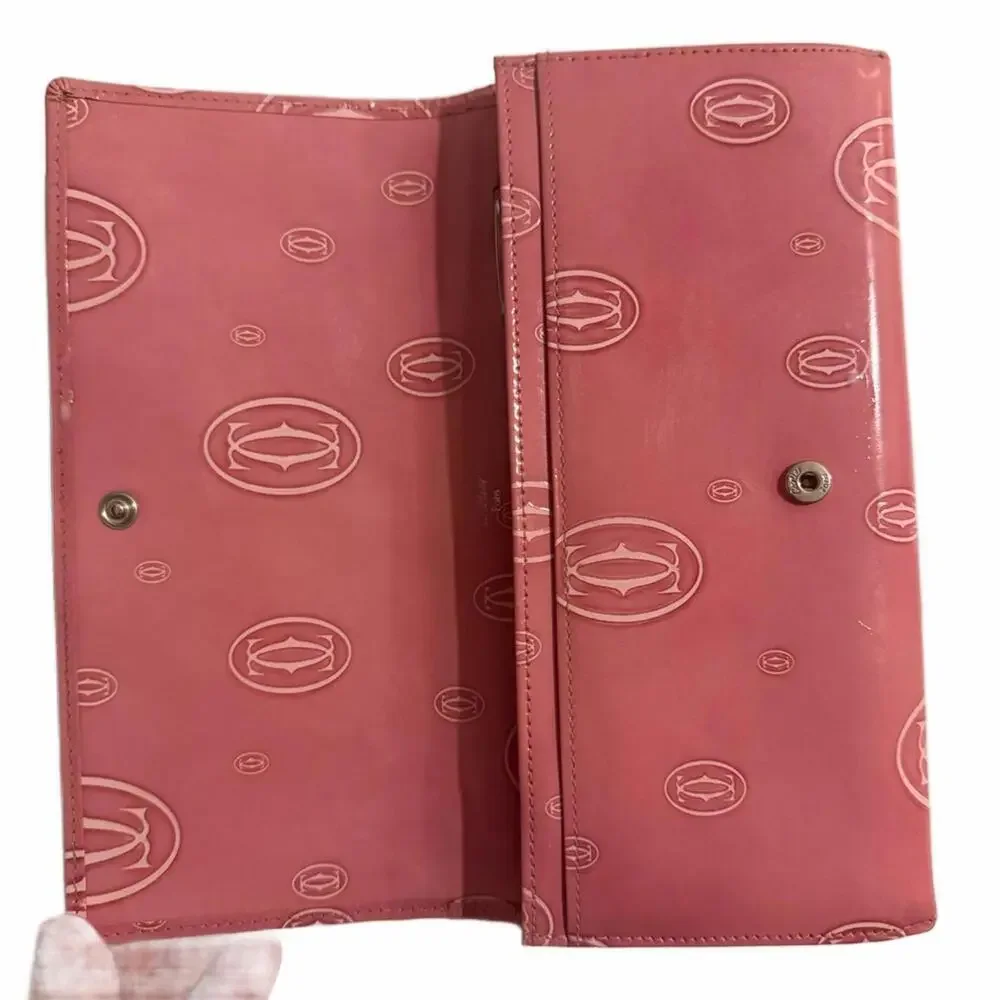 Authentic Pink Cartier Happy Birthday Long Wallet- GUC